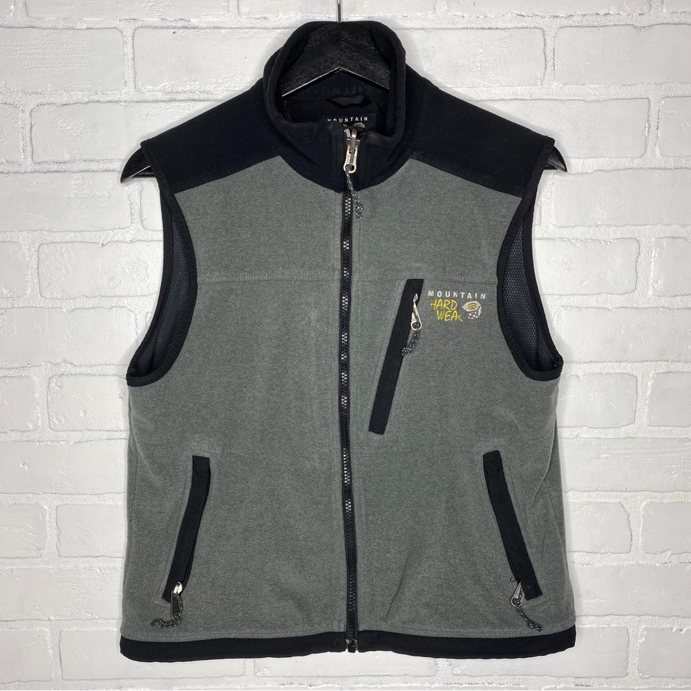Mountain Hardware Wind Stopper Tech Fleece Vest Men's Small Grey / Black